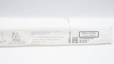 BD 405148 Spinal Ndle, Quincke Type Point 22 GA. x 5.00 inch (x)